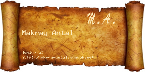 Makray Antal névjegykártya